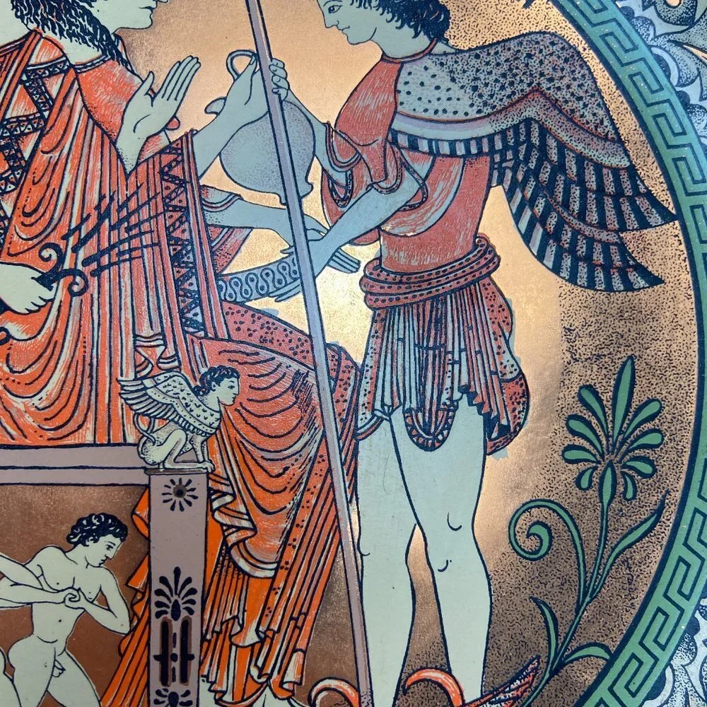 Vintage Greek Mythology Hand Made Copper Art Plate  11